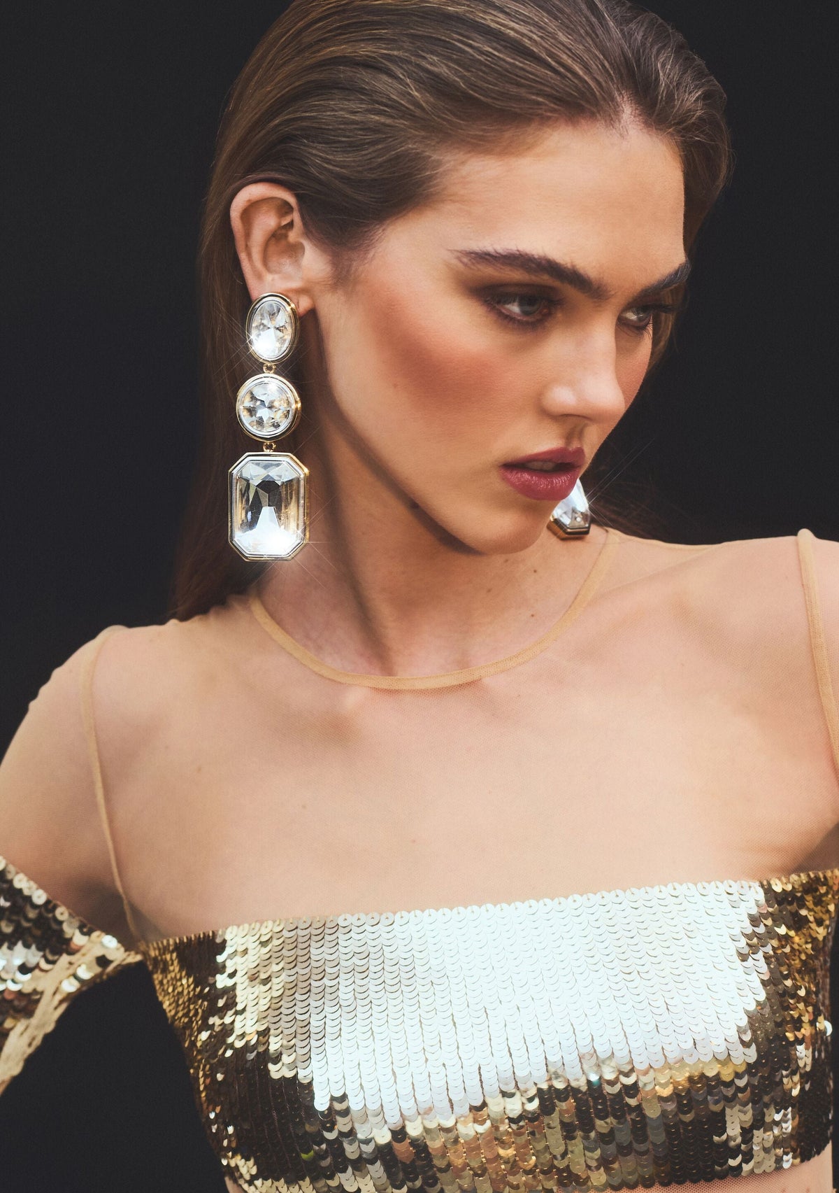 Camille Gemstone Drop Earrings