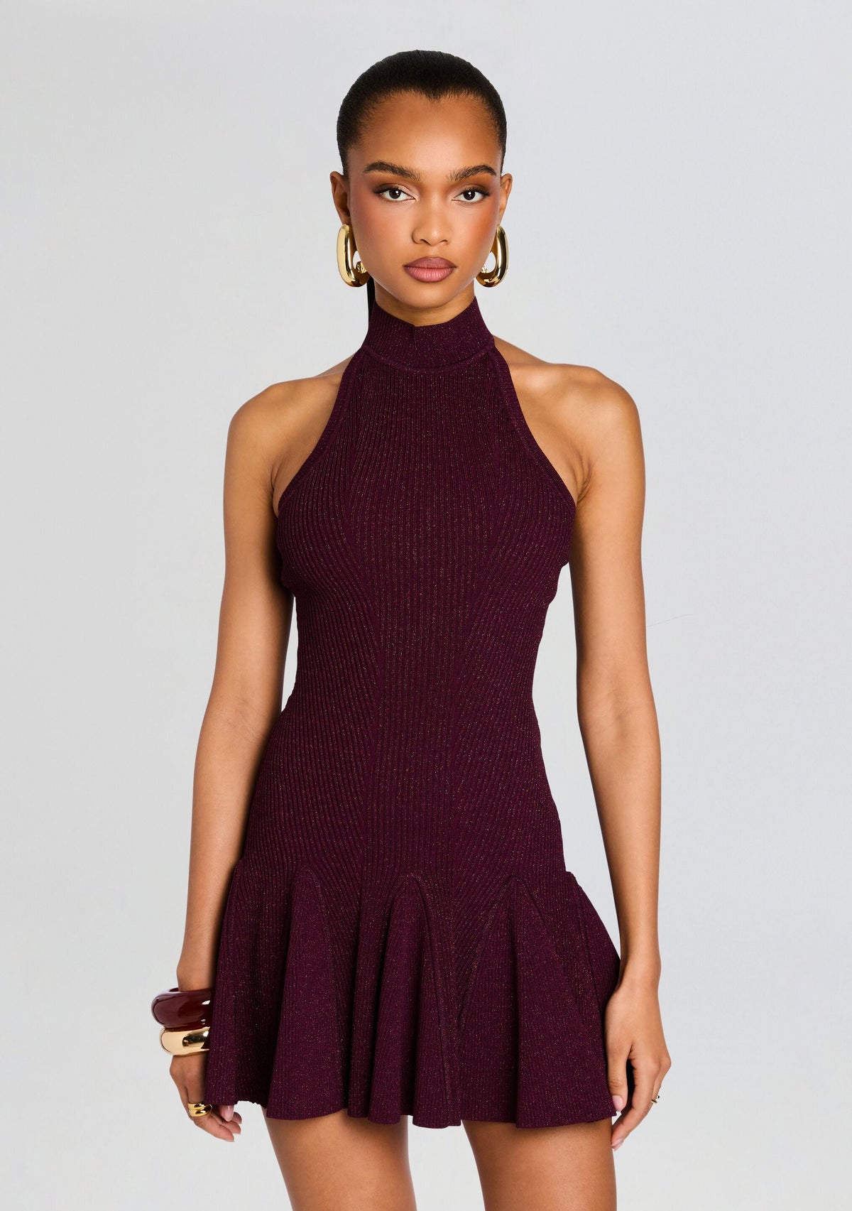 Quinn Metallic Knit Dress