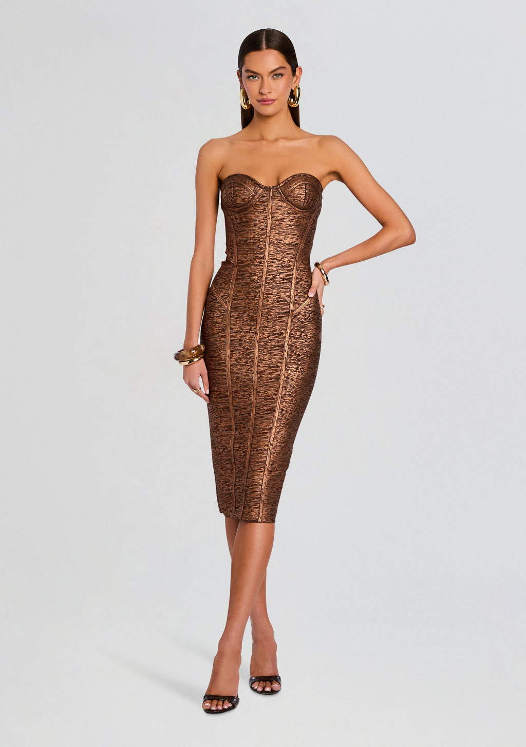Charlize Coated Knit Dress