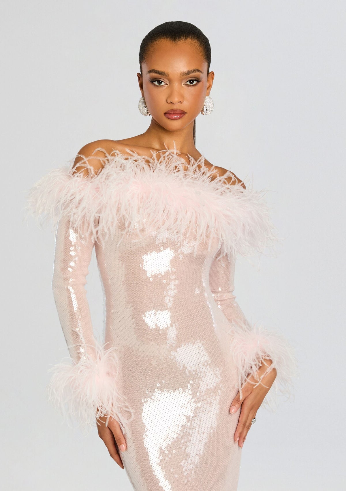 Petal Sequin Midi Dress