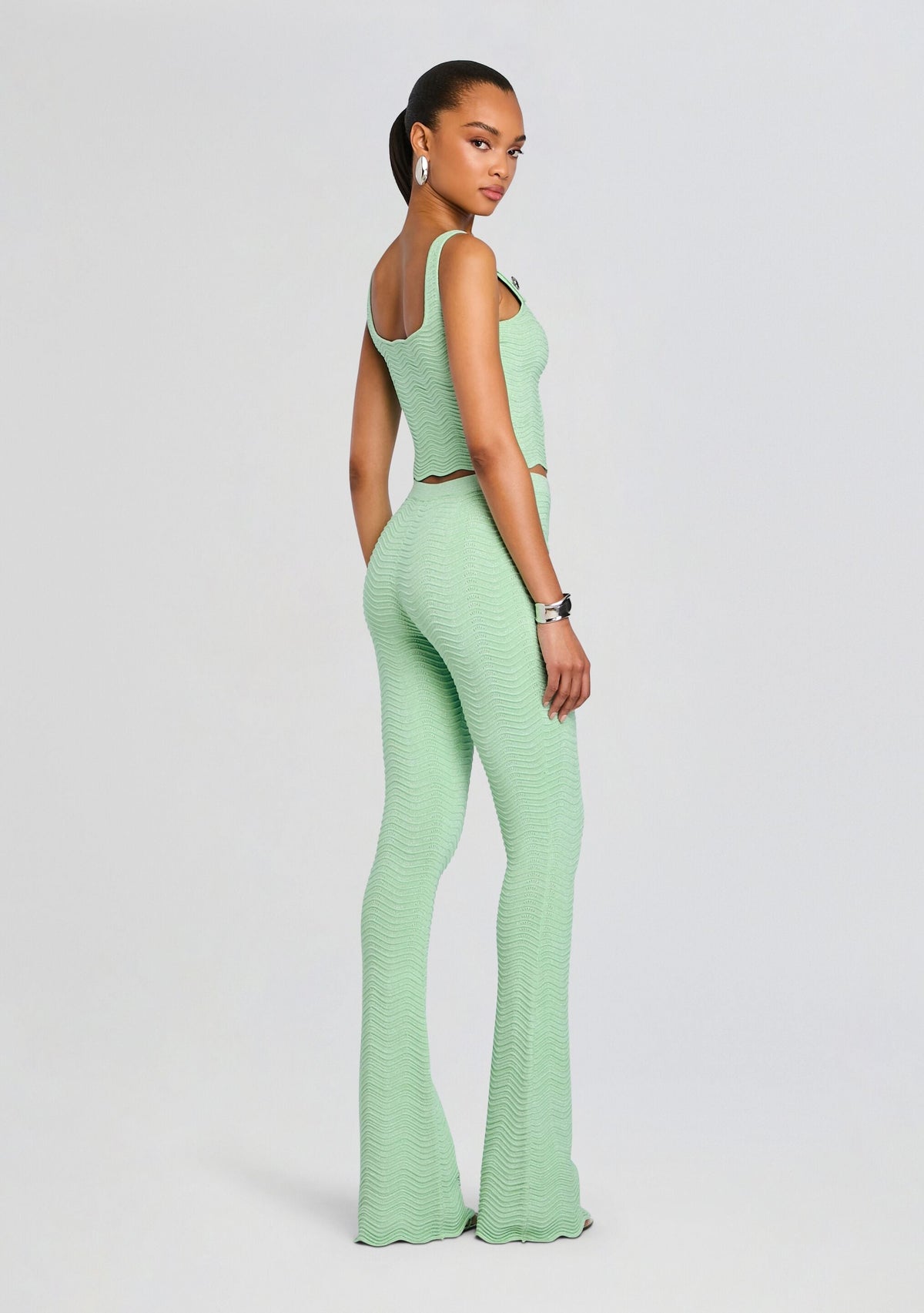 Joliet Metallic Rib Knit Pant