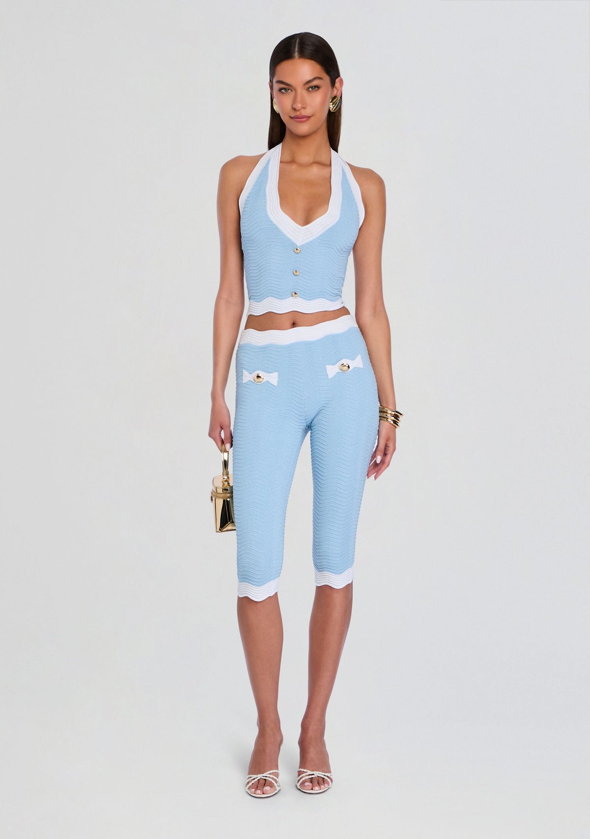 Leena Metallic Rib Knit Top