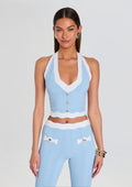 Leena Metallic Rib Knit Top