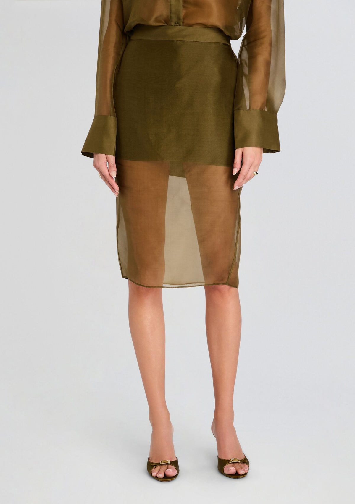 Elda Silk Midi Skirt