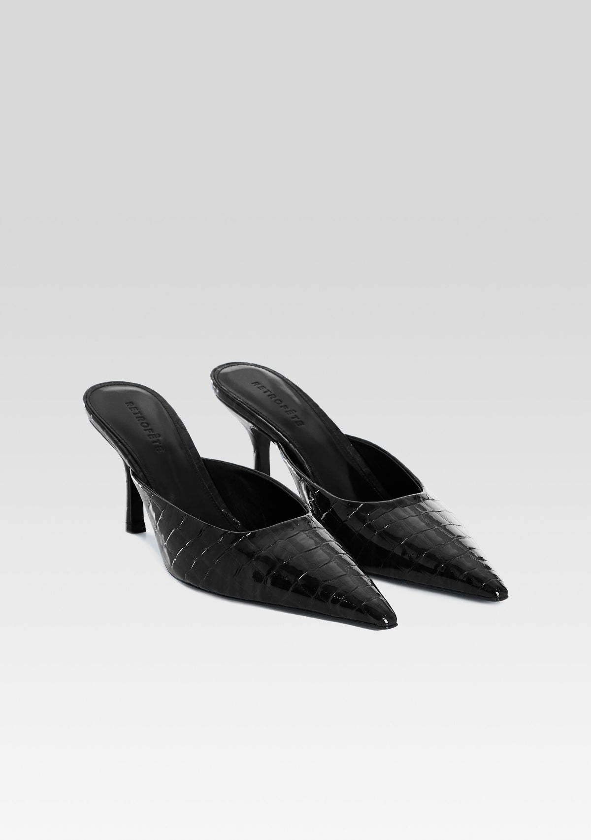 Francesca Leather Kitten Mule