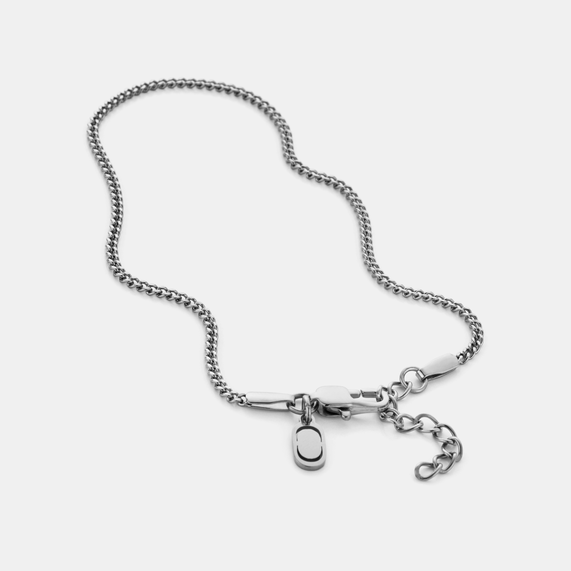 Curb Bracelet (Silver) 2mm