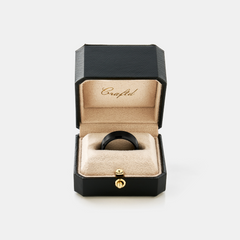 Bevelled Ring (Black) 8mm | Sterling Silver