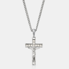 Iced Crucifix (Silver)