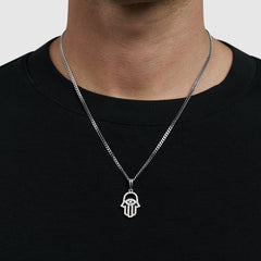 Iced Hamsa (Silver)