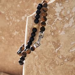 Tiger's Eye Lock Bracelet (Silver)