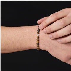 Tiger's Eye Lock Bracelet (Silver)